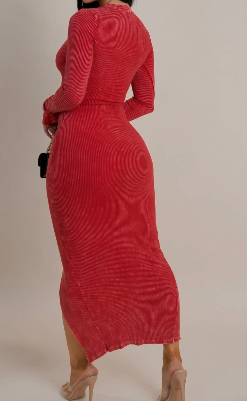 Red Washed Dress